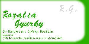 rozalia gyurky business card