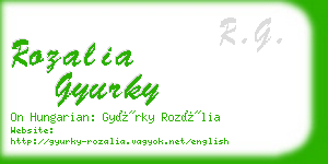 rozalia gyurky business card